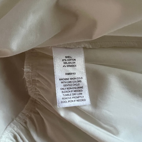 Marc New York Ruched Ruffle Sleeve Blouse White Size L NWT - Picture 7 of 9